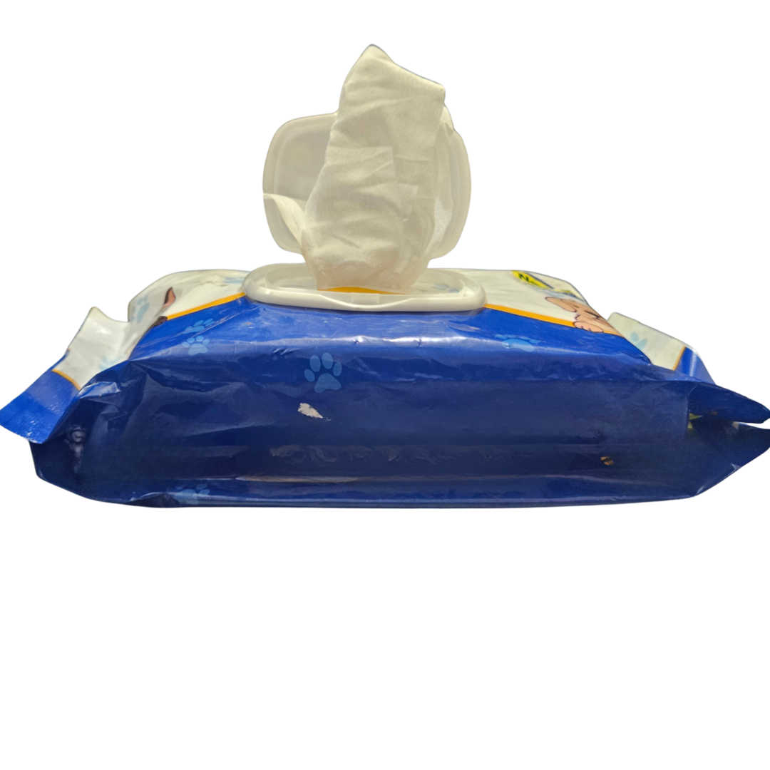 Pet Grooming Wipes for Dogs and Cats, Gentle Cleansing Wet Tissues with Resealable Pack