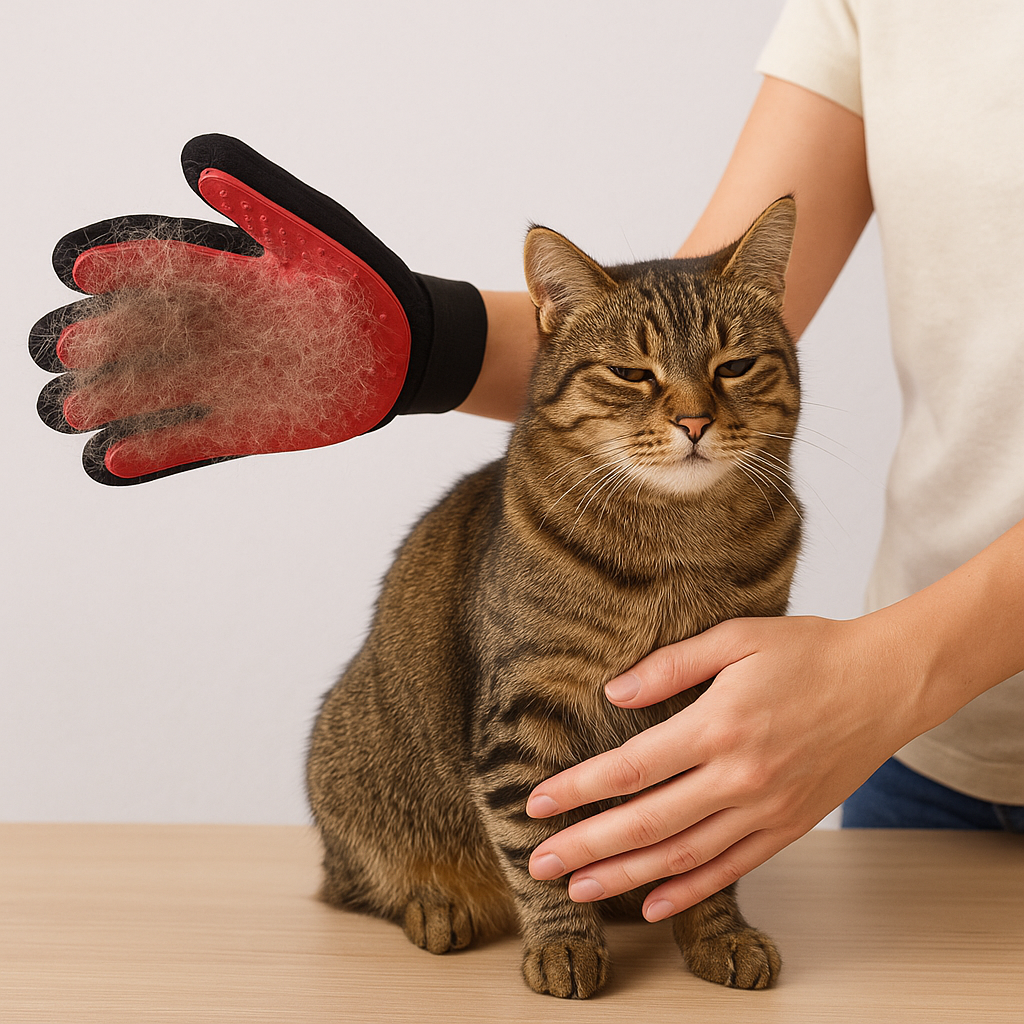 Deshedding Gloves & Jimmy Dry Shampoo for Cats Combo – Efficient Pet Grooming Gloves for Shedding, Easy Waterless Bath, Soft Massage Mitt for Cats, Deodorizing & Fur Removal – Cat Grooming Kit