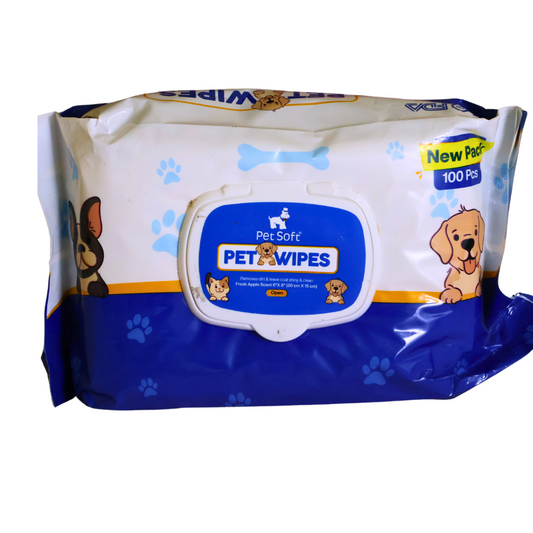 Pet Grooming Wipes for Dogs and Cats, Gentle Cleansing Wet Tissues with Resealable Pack