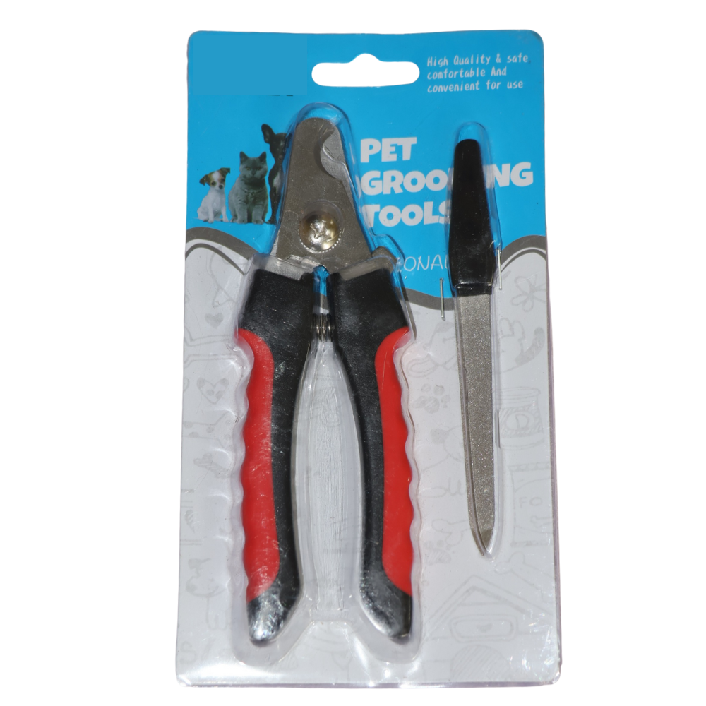 Pet Grooming Combo Set – Large Nail Trimmer, Flea Comb & Rectangular Slicker Brush for Dogs & Cats – Professional Nail Cutter, Flea Removal & Detangling Brush – Grooming Kit for Pet Care